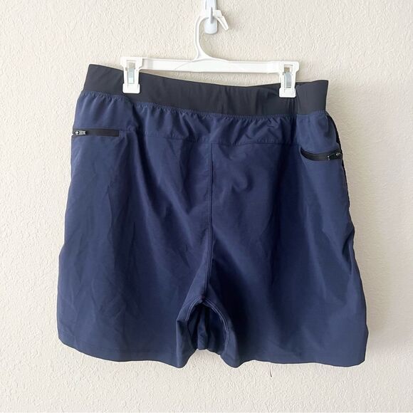Fabletics Shorts Mens Blue Stretch Running 7” The Franchise Performance Size XL - Picture 3 of 5